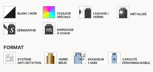 personnalisation des Flacons Tubulaires en verre